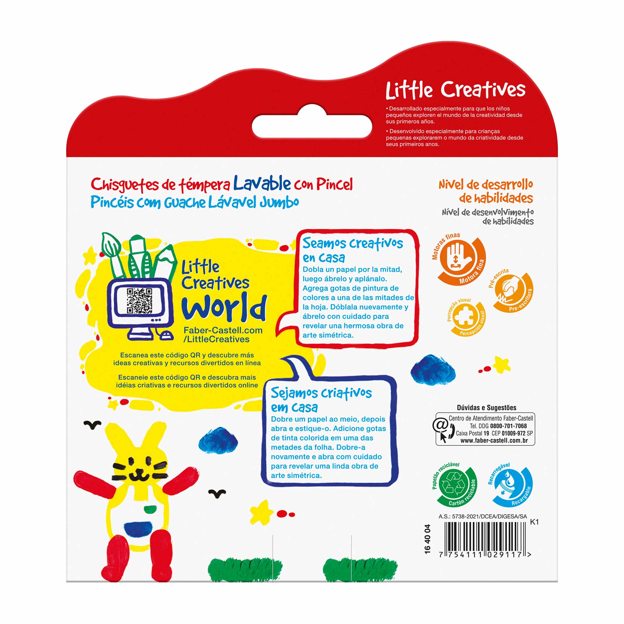 Chisguetes Témpera Little Creatives Faber-Castell x6 Colores