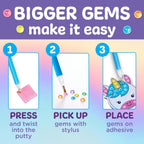 Super Sticker Bubble Gems Creativity for Kids Arcoíris