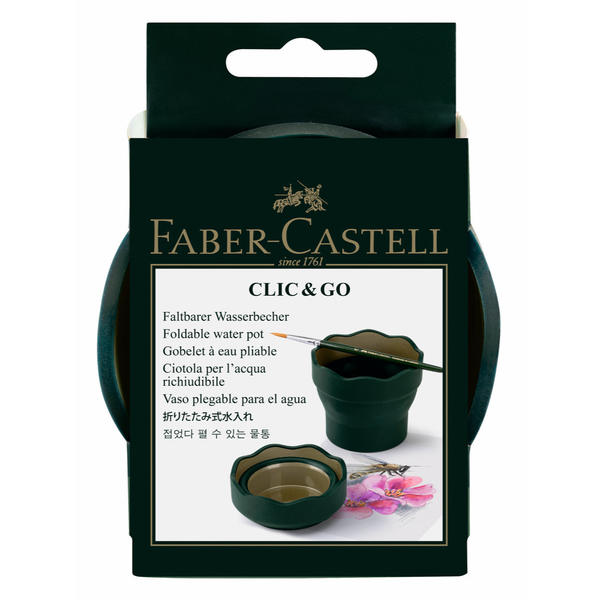 Vaso Limpia Pinceles Plegable Escolar Faber-Castell