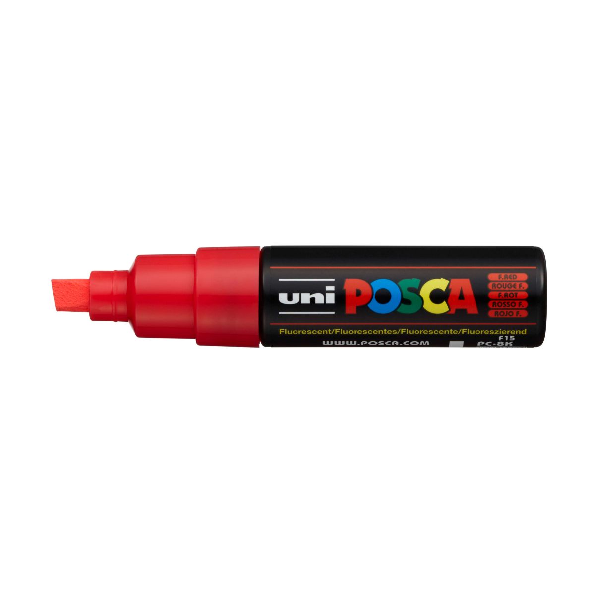 Marcador POSCA 8K Rojo Rojo Fluorescente