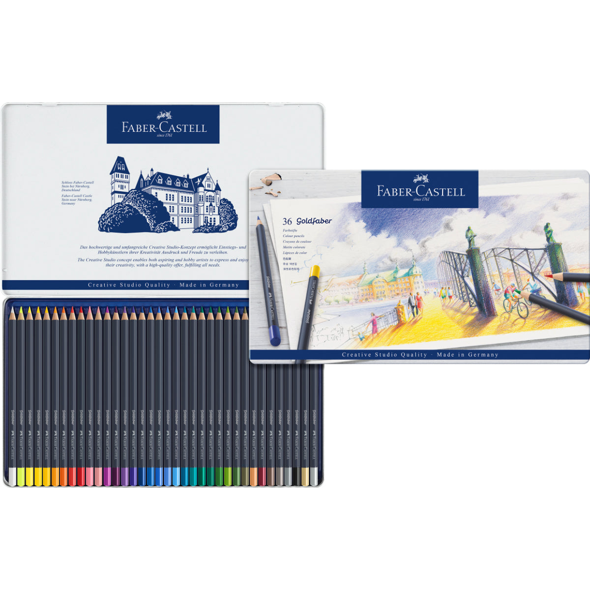 Lápiz De Color Goldfaberlata Metal Faber-Castell x36 Colores