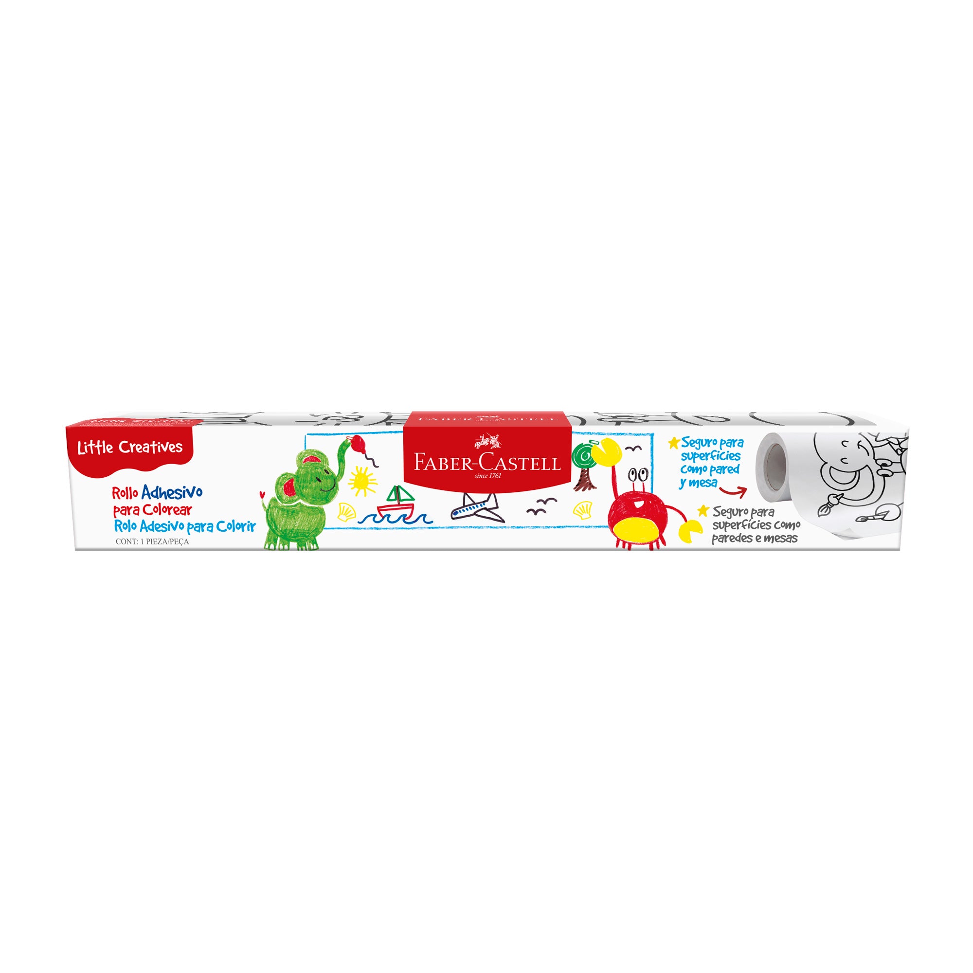 Rollo Adhesivo para Colorear Faber-Castell Little Creatives