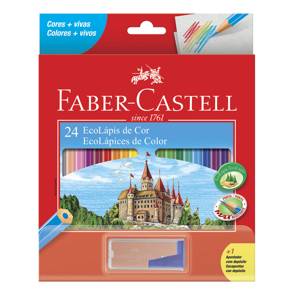 Lápices de Color Faber-Castell x24 Colores + Sacapuntas
