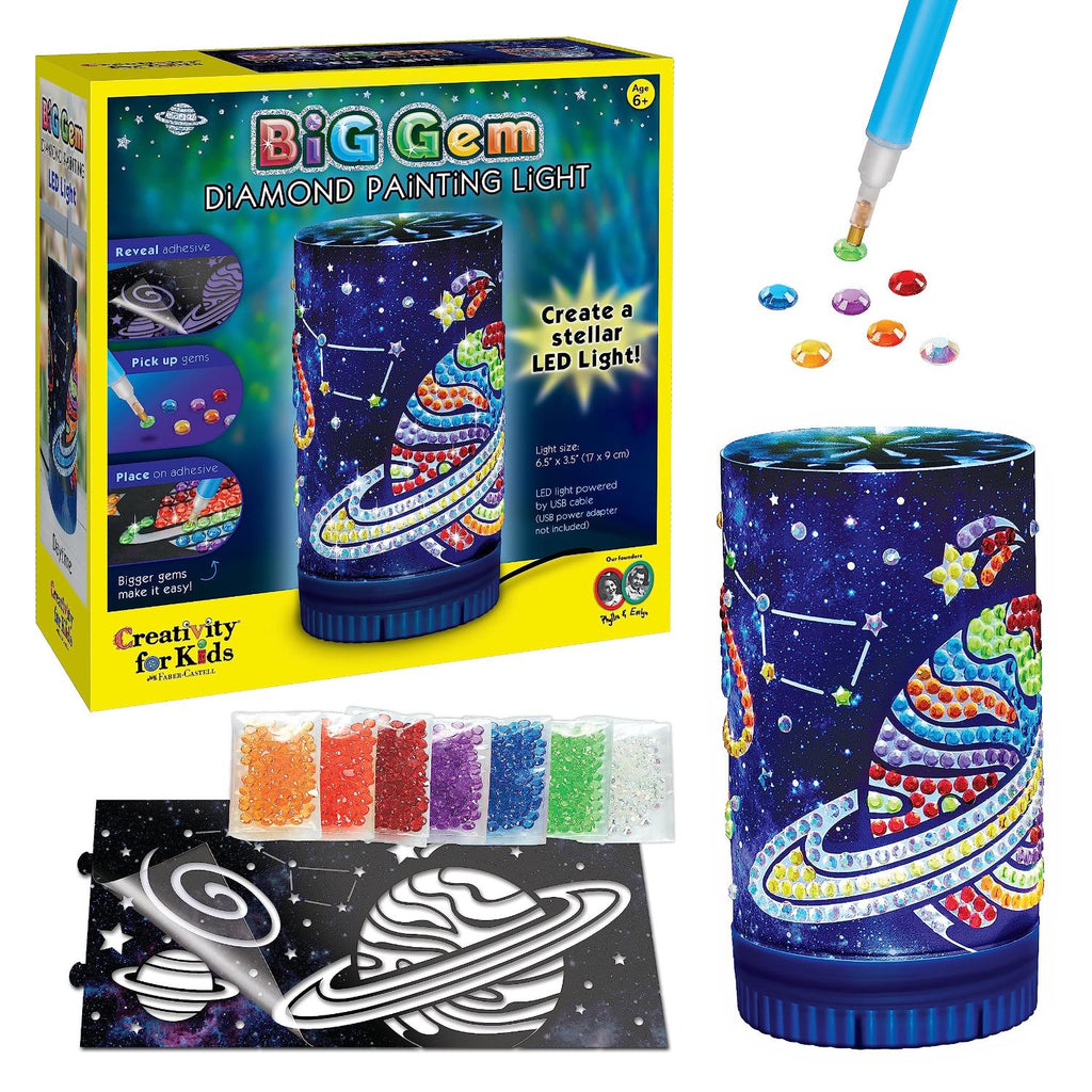 Diamantes Big Gem Diamond Painting Light Creativity for Kids