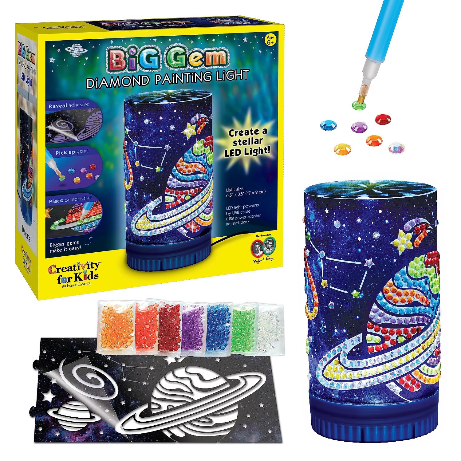 Diamantes Big Gem Diamond Painting Light Creativity for Kids