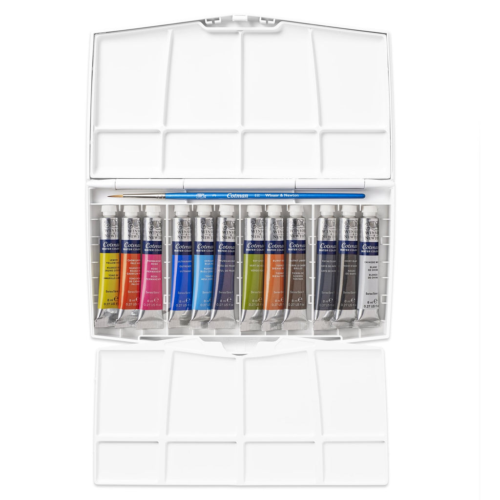 Acuarela Cotman winsor & Newton 12 Medio Godet Paint Plus