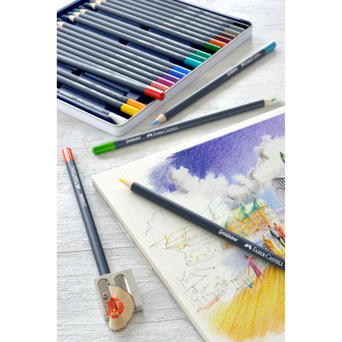 Lápiz De Color Goldfaberlata Metal Faber-Castell x36 Colores