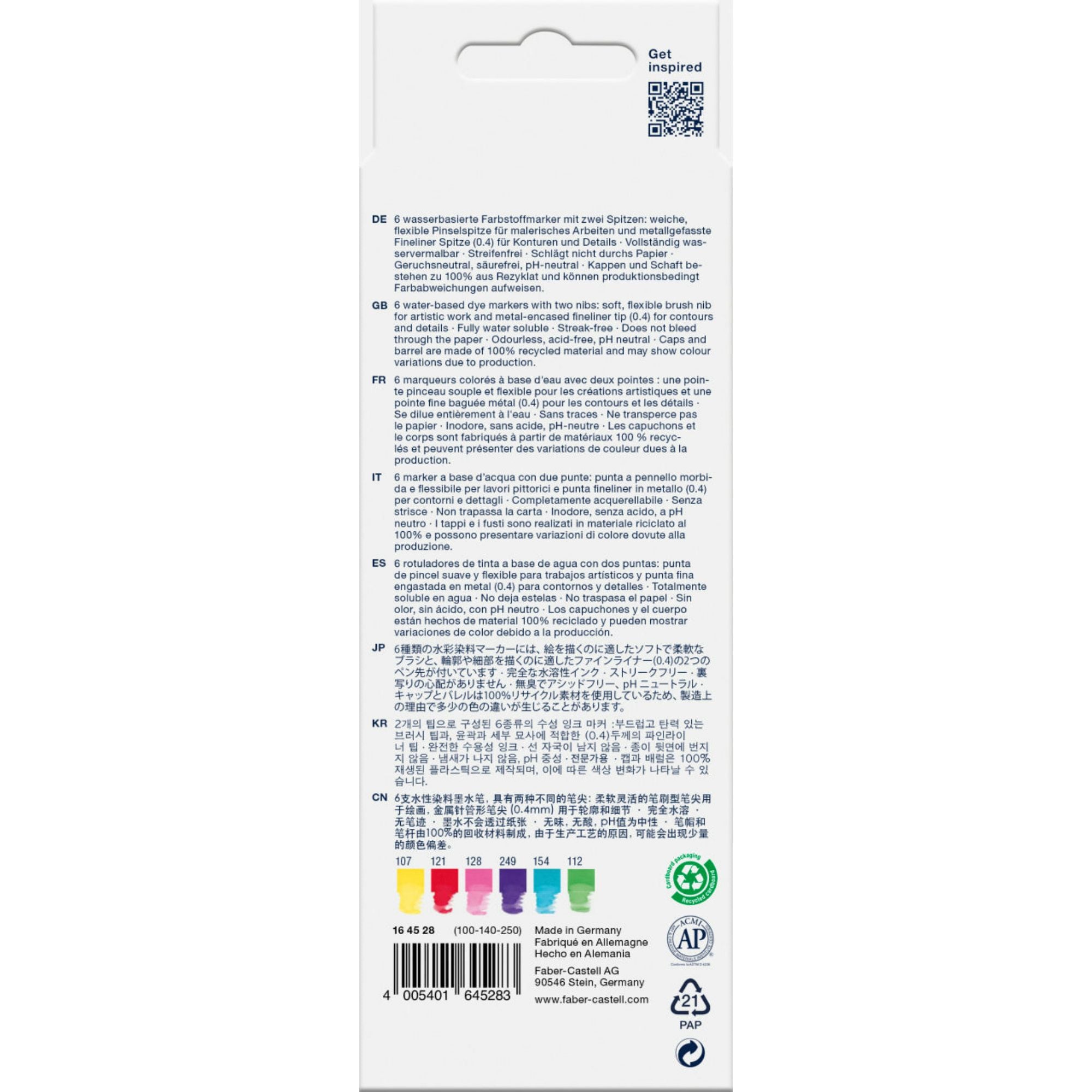Marcador Dual Goldfaber Aqua Faber-Castell x6 Colores Candy