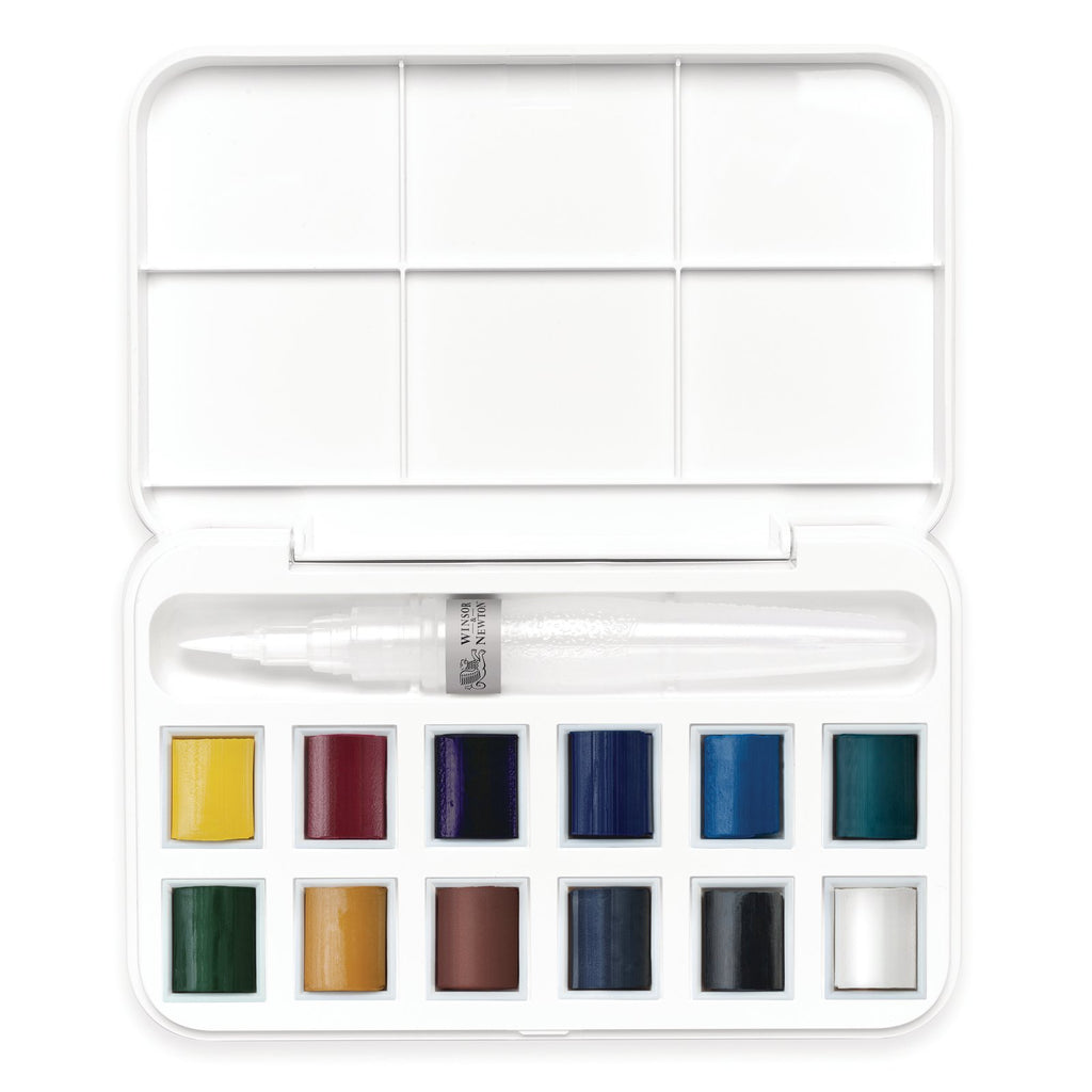 Acuarela Cotman Winsor & Newton Set 12 Colores + Pincel