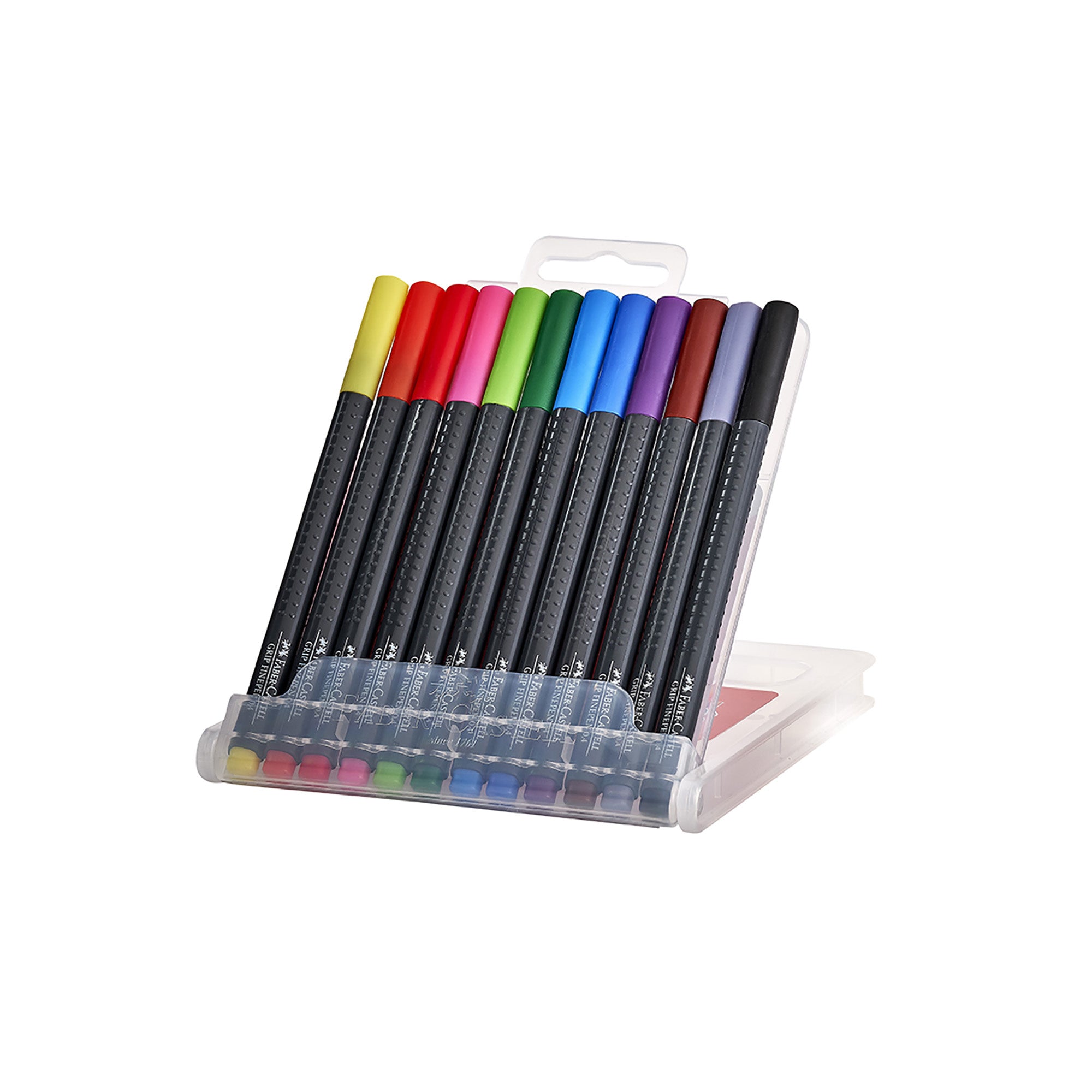 Lápices Tiralíneas Grip Finepen Faber-Castell x12 Colores