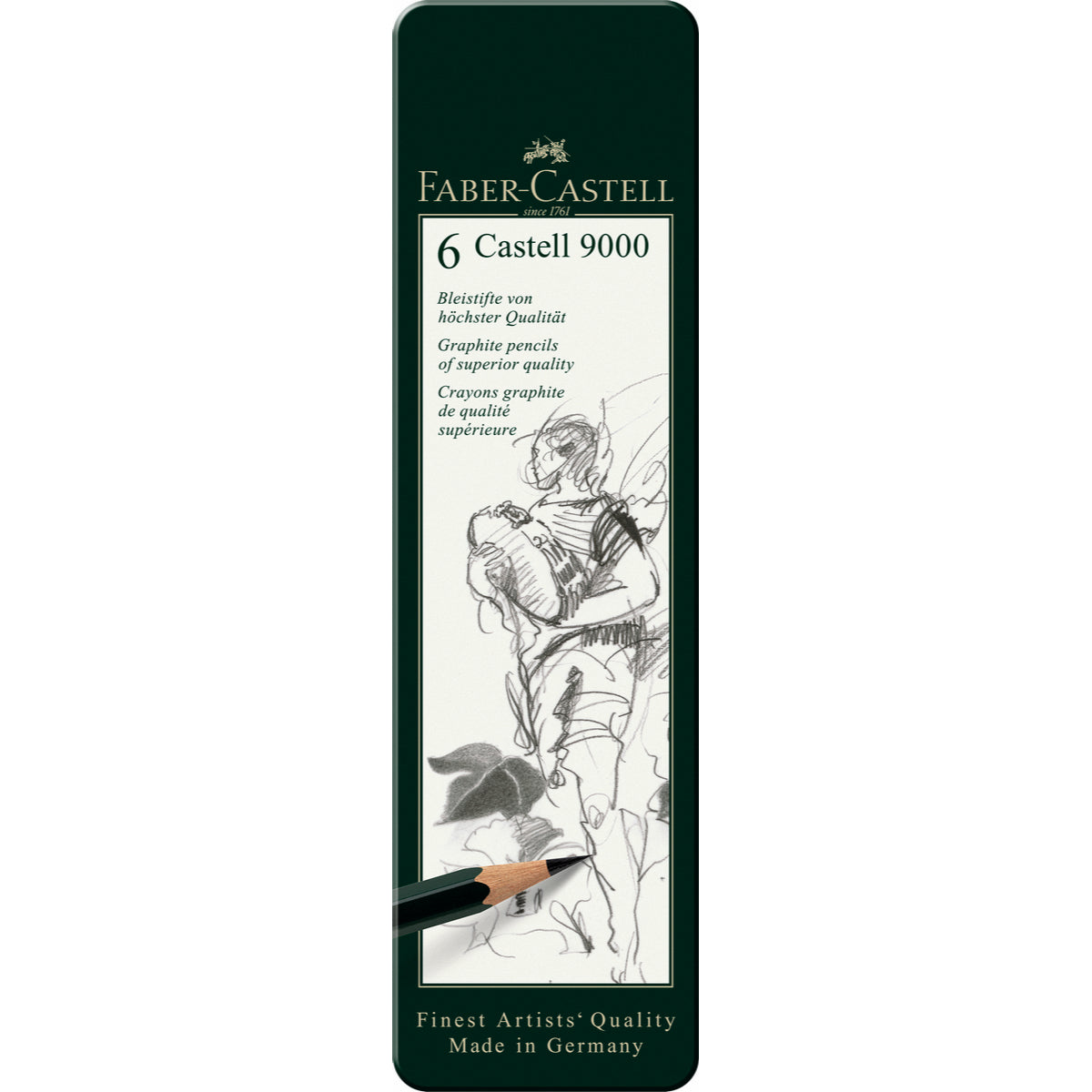 Lápiz Grafito Castell 9000 Set Faber-Castell x6 uds.