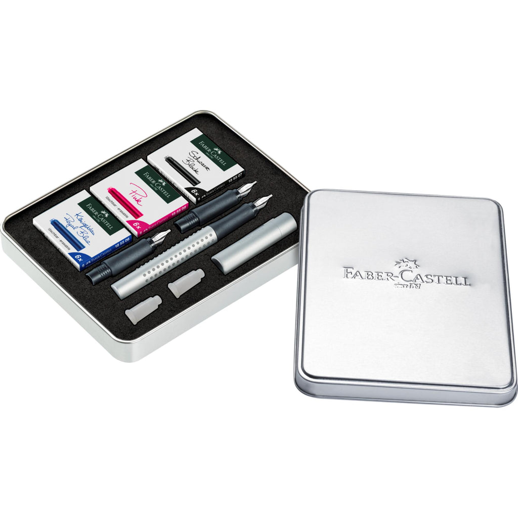 Pluma Estilográfica Grip Tamaños + Tintas Faber-Castell