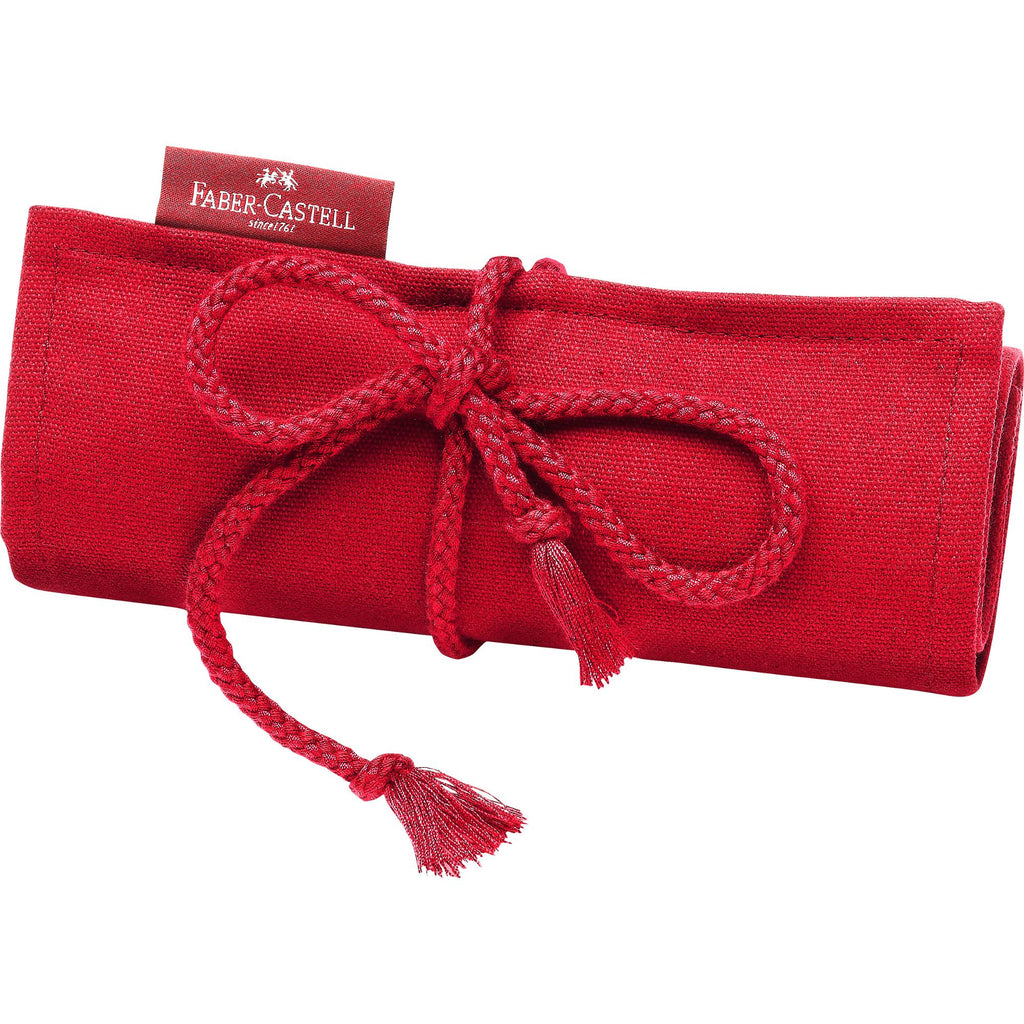 Estuche Rollo Rojo + 18 Lápices Acuarelables Faber-Castell
