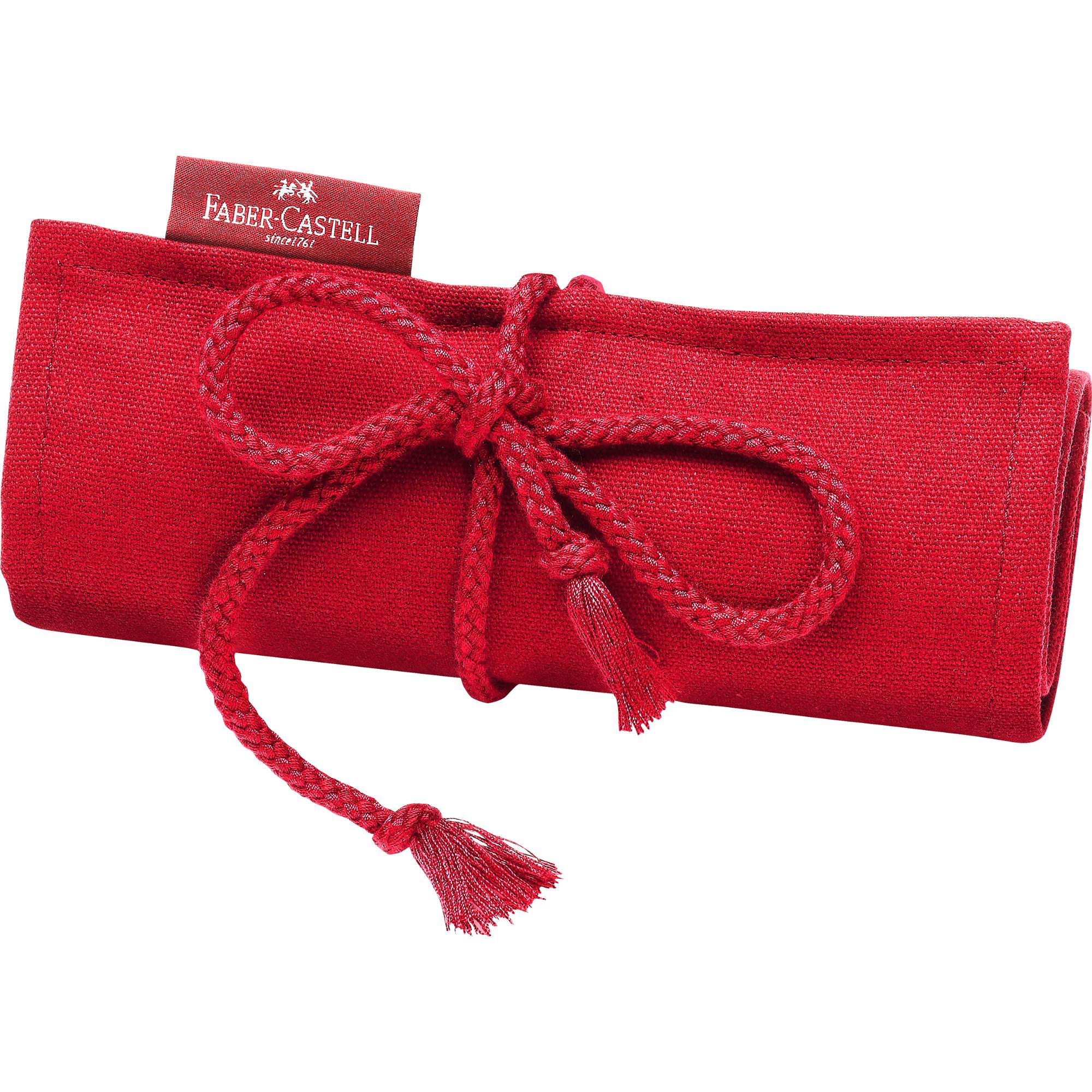 Estuche Rollo Rojo + 18 Lápices Acuarelables Faber-Castell