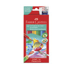 Lápices Acuarela Faber-Castell x12 + Sacapunta + Pincel