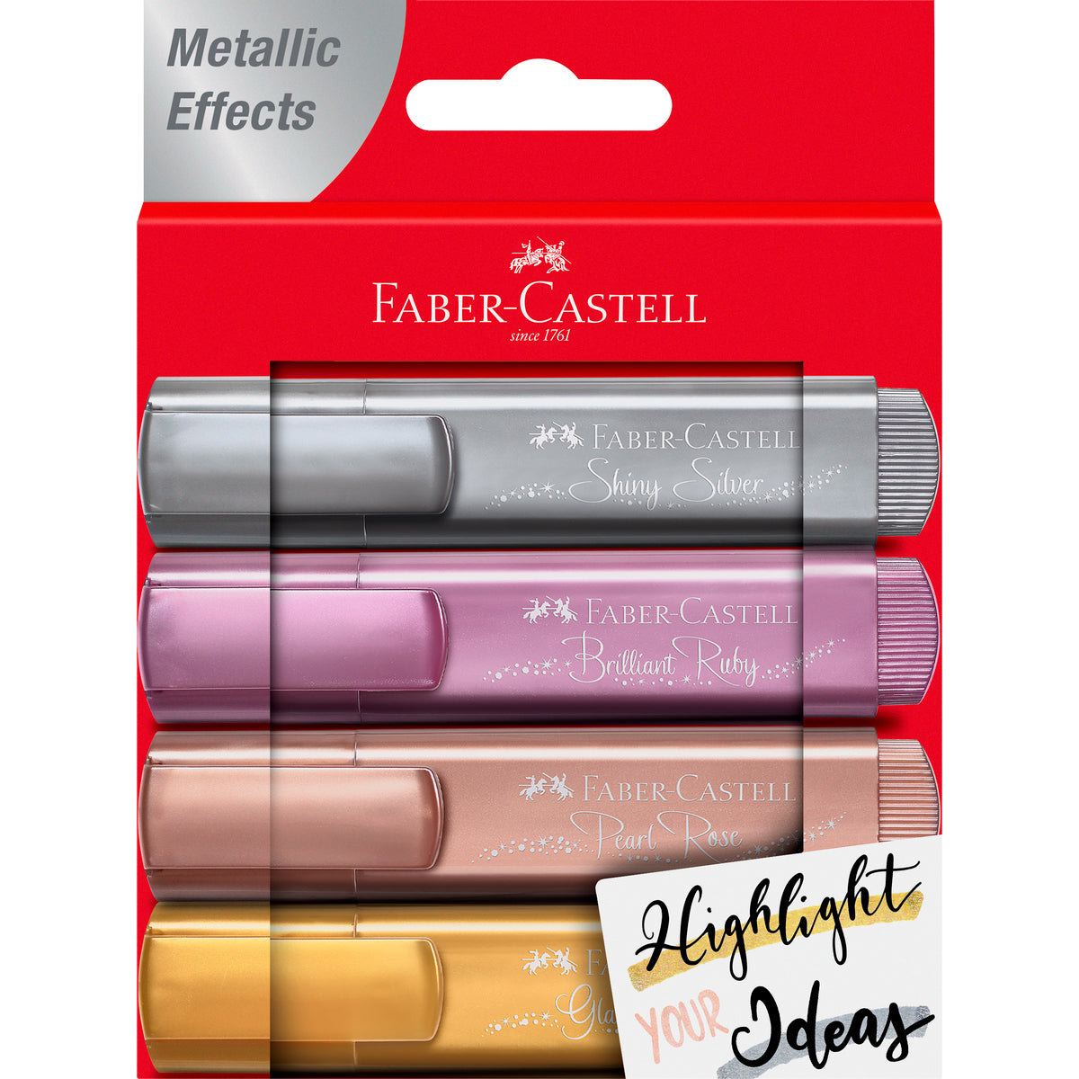 Marcador Metalicos Estuche Faber-Castell x4 Colores