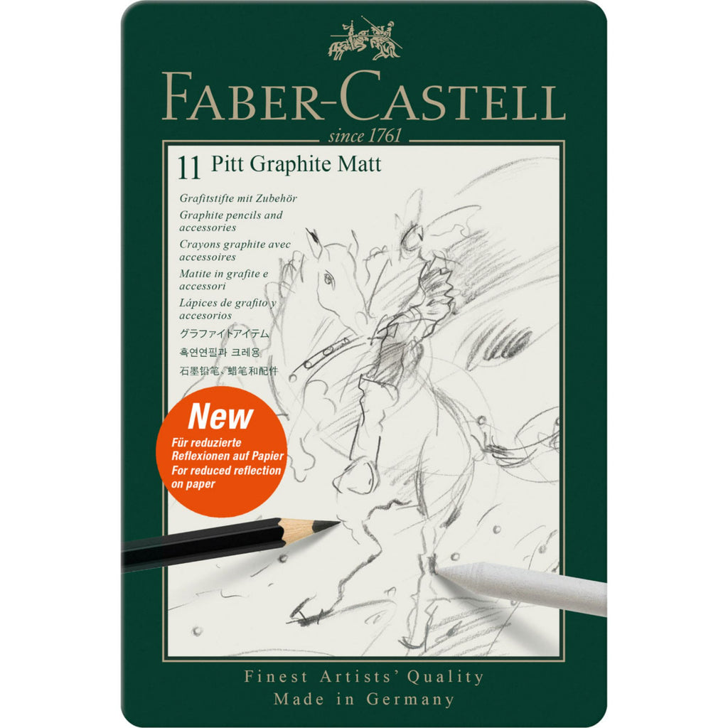 Lápices Pitt Graphite Matt Faber-Castell x11 uds. + Estuche