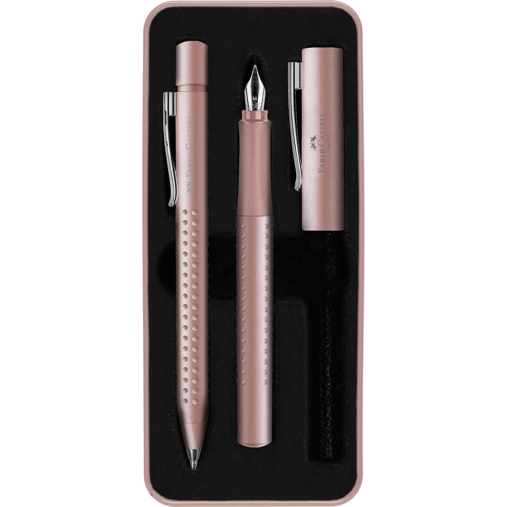 Set Pluma M/ Bolígrafo Grip 2011 Rosa palo Faber-Castell