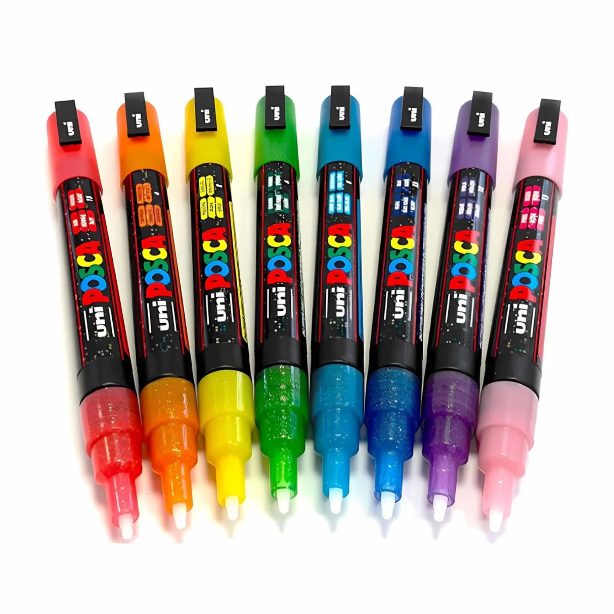 Set Marcadores POSCA 3M 8 Colores Glitter